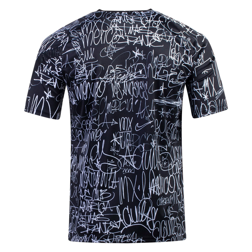 Nike Men's Club America 2021/22 Pre-Match Training Jersey Black/White Back
