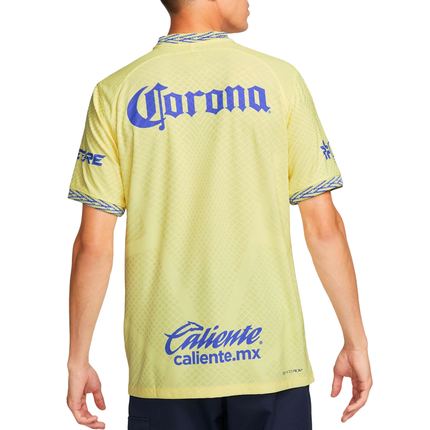 Nike Men's Club America 2022/23 Dri-FIT ADV Home Jersey Lemon Chiffon/Blue Back