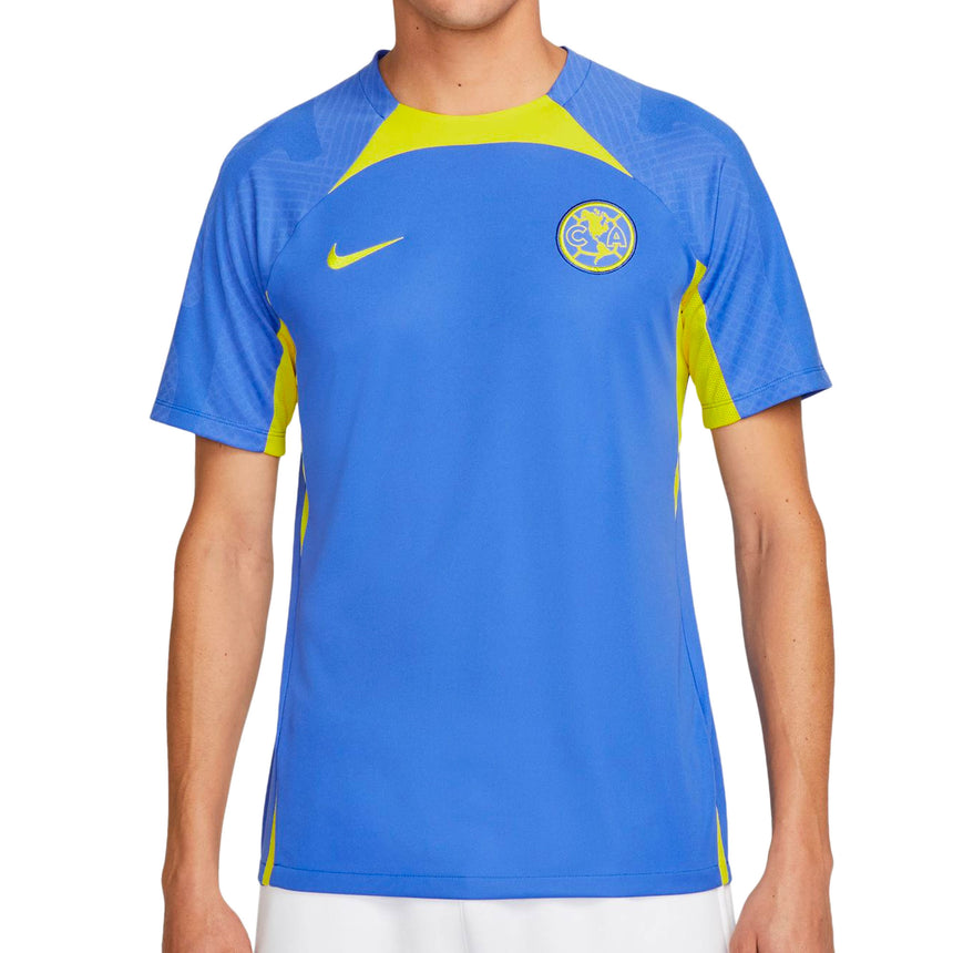 Nike Men's Club America 2022/23 Strike Training Jersey Blue/Yellow Front