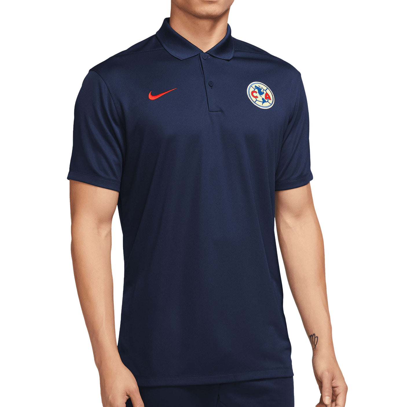 Nike Men's Club America 2023/24 Polo Navy/Red Front