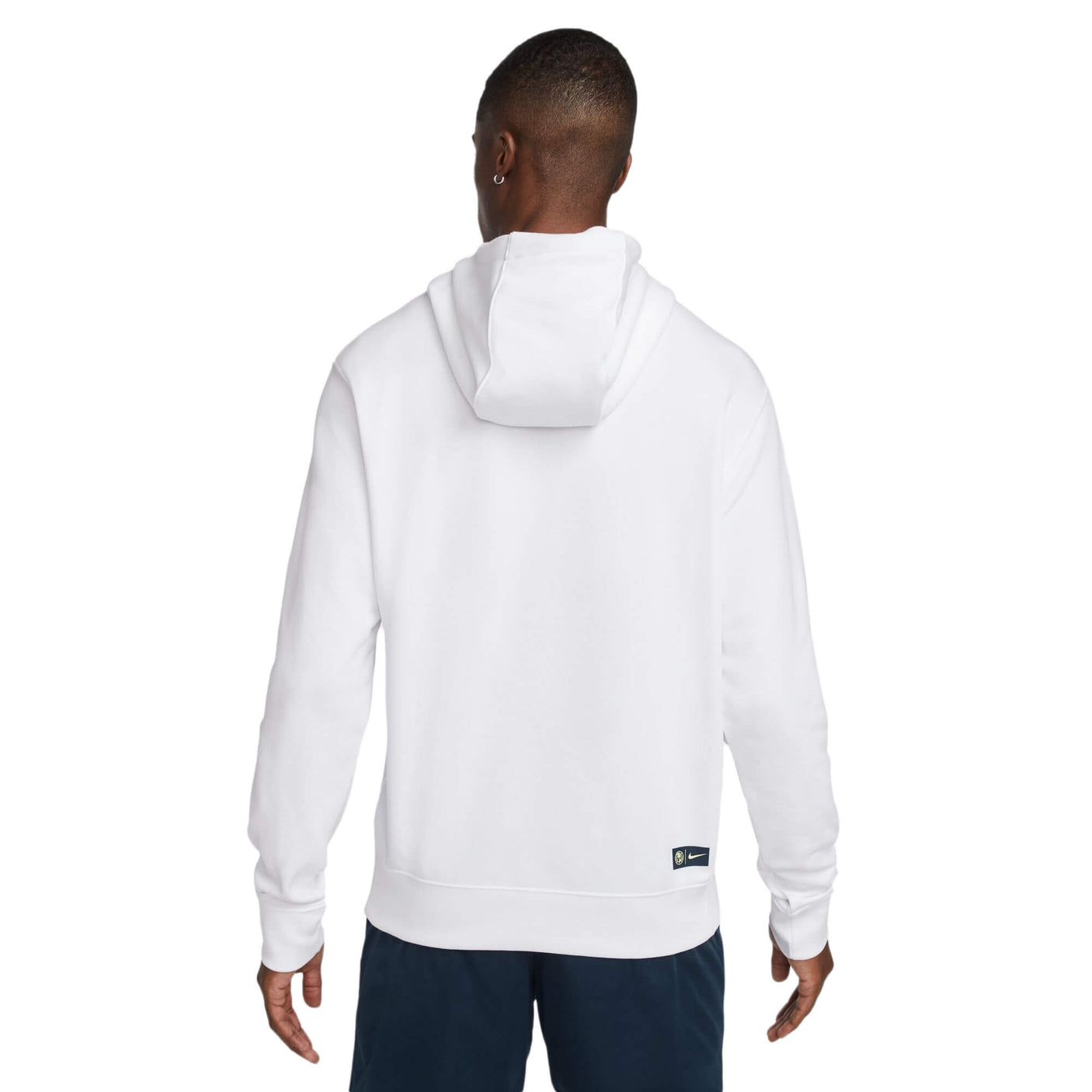 Nike Men's Club America French Terry Hoodie White/Navy Back