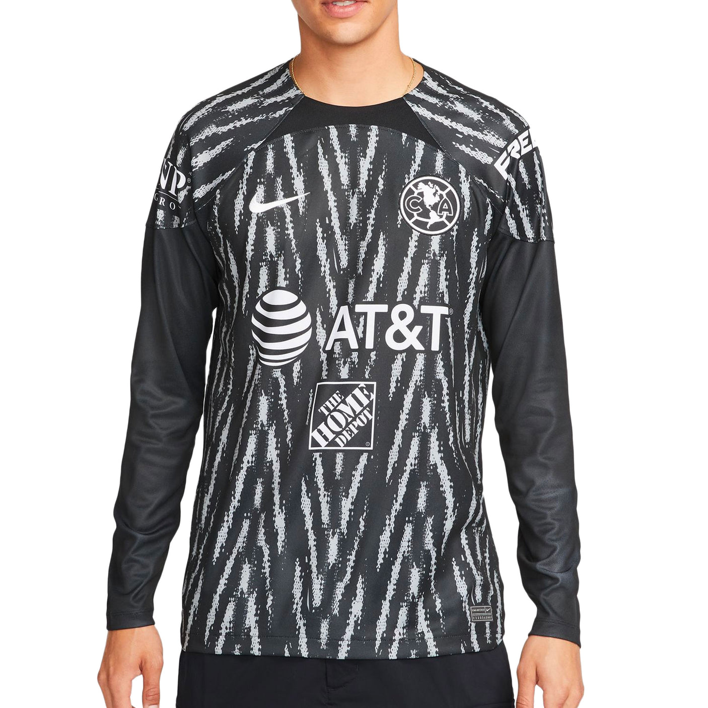 Nike Men's Club America Goalkeeper Jersey Black/White Front
