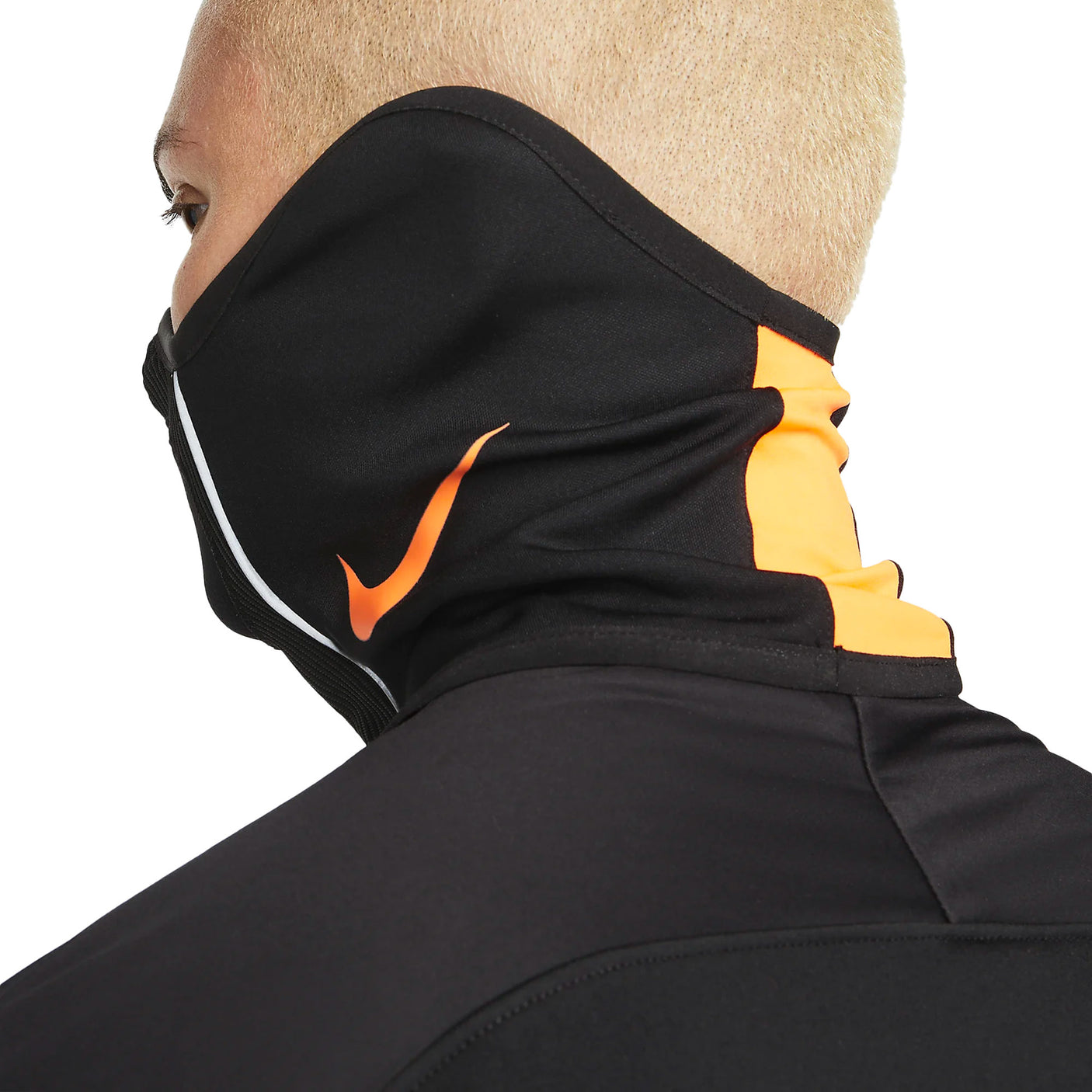 Nike Men's Dri-Fit Strike Snood Winter Warrior Black/Orange Side