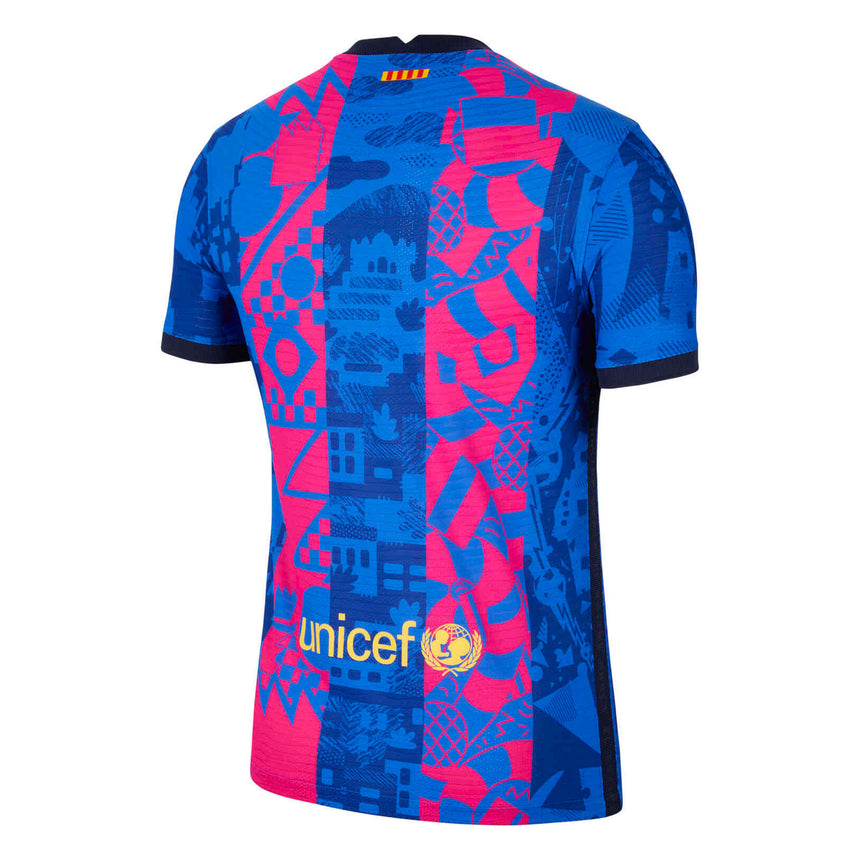 Nike Men's FC Barcelona 2021/22 Match Third Jersey Hyper Royal/Varsity Maize Back
