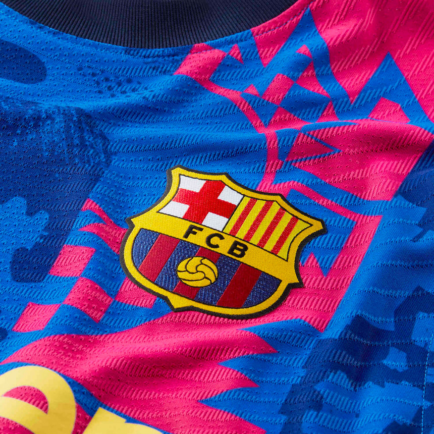 Nike Men's FC Barcelona 2021/22 Match Third Jersey Hyper Royal/Varsity Maize Shield
