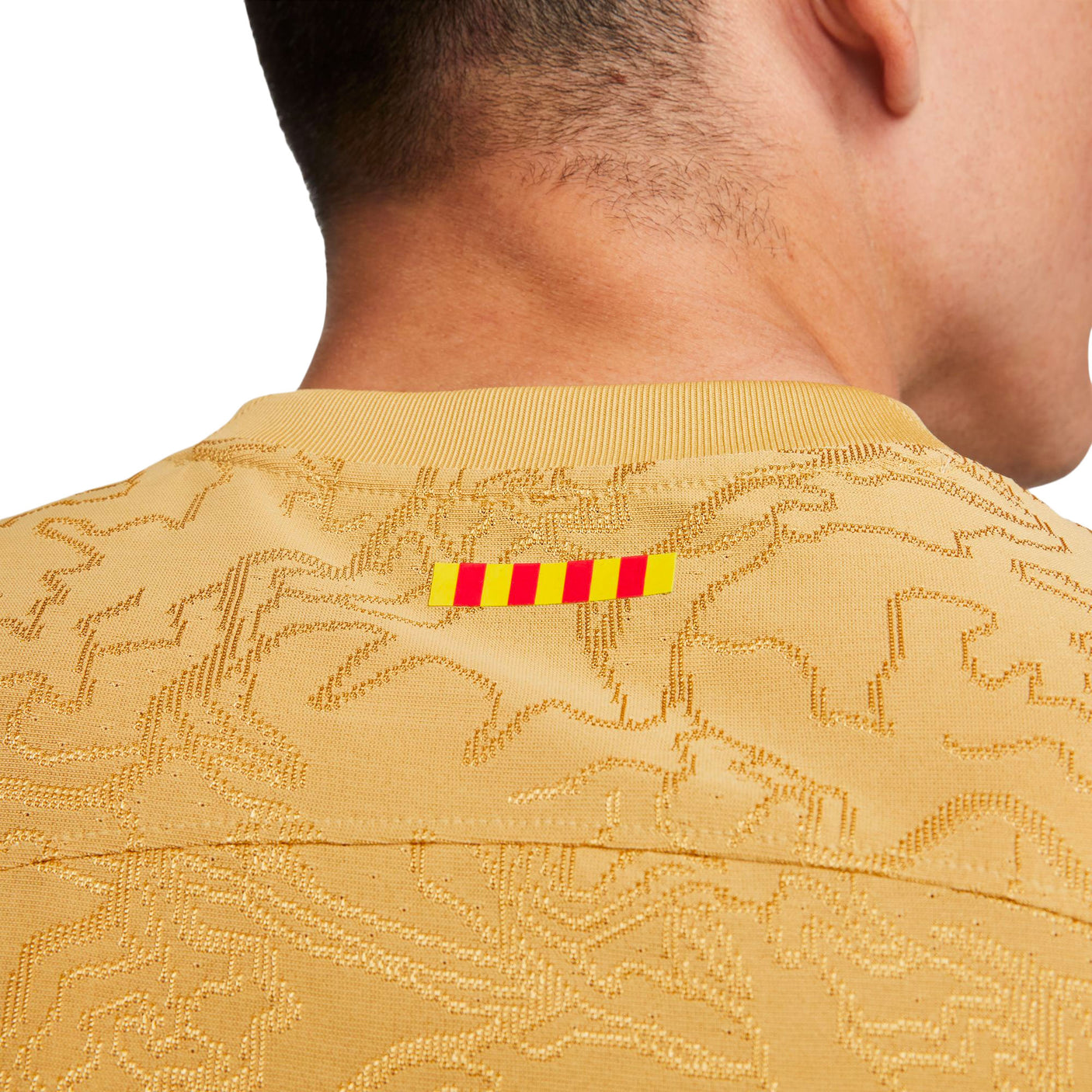 Nike Men's FC Barcelona 2022/23 Authentic Away Jersey Club Gold/Obsidian Spain