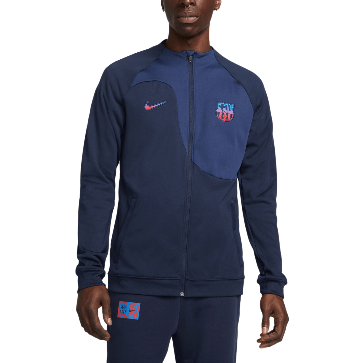Nike Men's FC Barcelona 2022 Academy Pro Jacket - Obsidian/Navy Nike Men's FC Barcelona 2022 Academy Pro Jacket - Obsidian/Navy