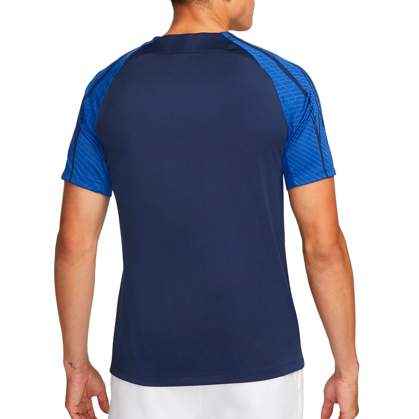 Nike Men's France 2022/23 Strike Jersey Midnight Navy/Metallic Gold Back