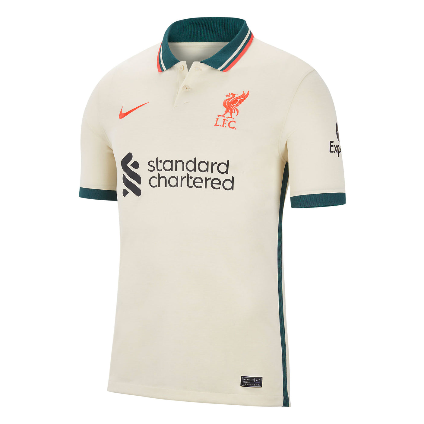 Nike Men's Liverpool 2021/22 Away Jersey Pale Ivory/Fossil Front
