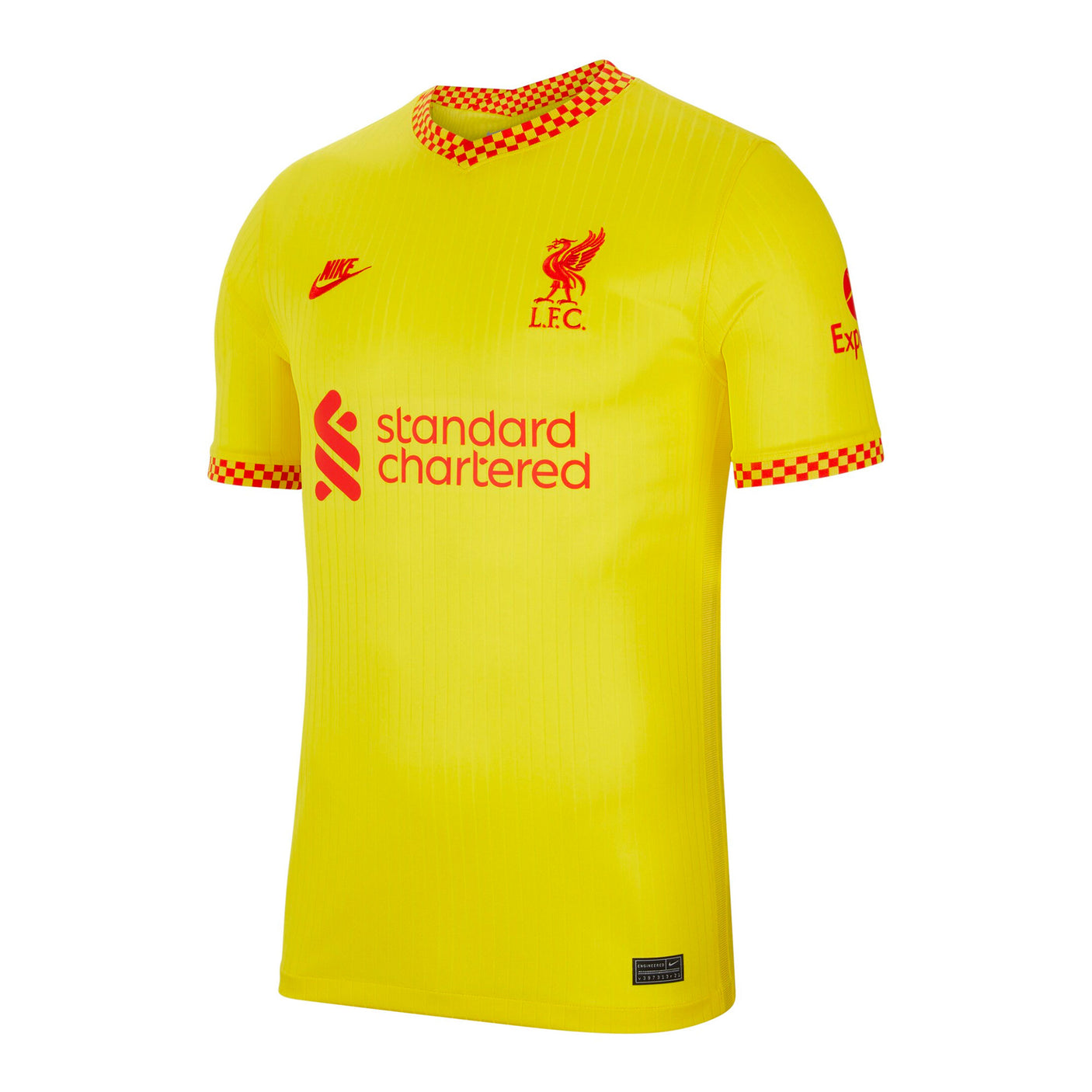 Nike Men's Liverpool 2021/22 Third Jersey - Chrome Yellow/Rush Red Front