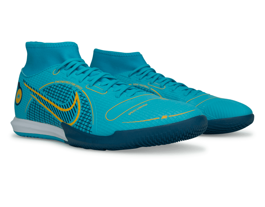 Nike Men's Mercurial Superfly 8 Academy IC Blue/Orange Together