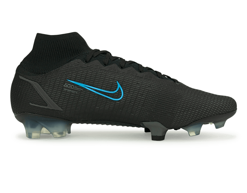 Nike Men's Mercurial Superfly 8 Elite FG Black/Blue Side