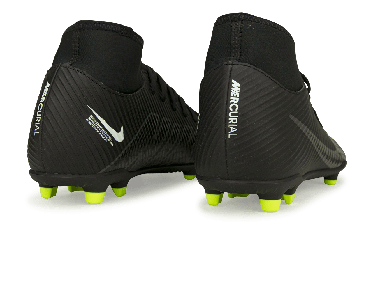 Nike Men's Mercurial Superfly 9 Club FG/MG Black/Volt Rear