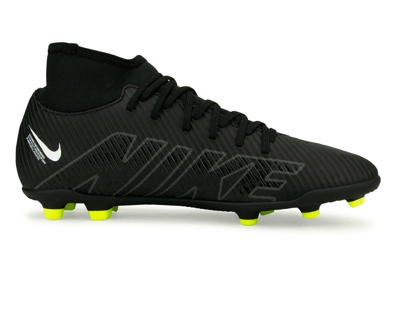 Nike Men's Mercurial Superfly 9 Club FG/MG Black/Volt Side