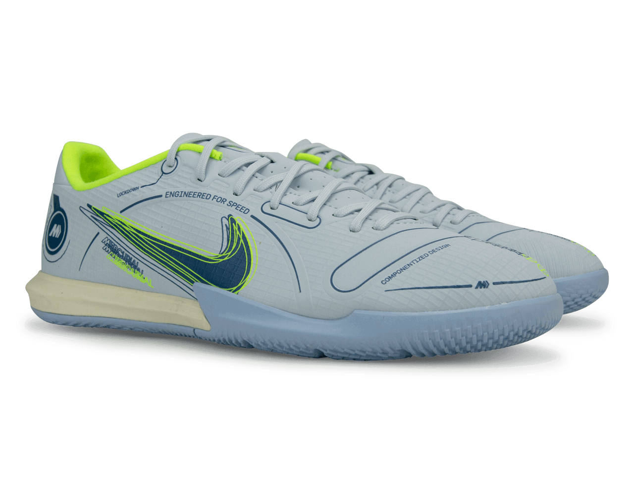 Nike Men's Mercurial Vapor 14 Academy IC Grey/Blackened Blue Together