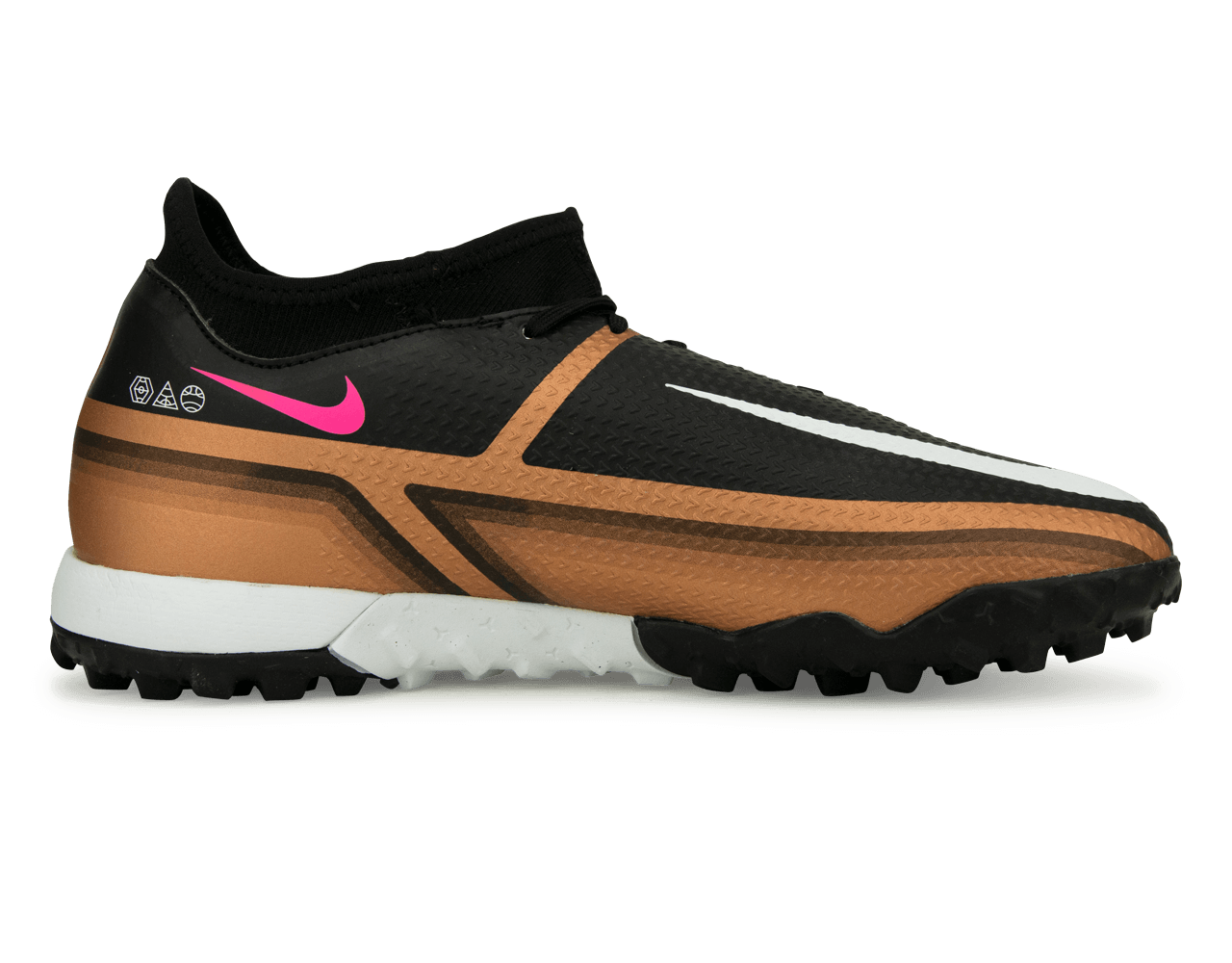 Nike Men's Phantom GT2 Academy DF TF Metallic Copper Side