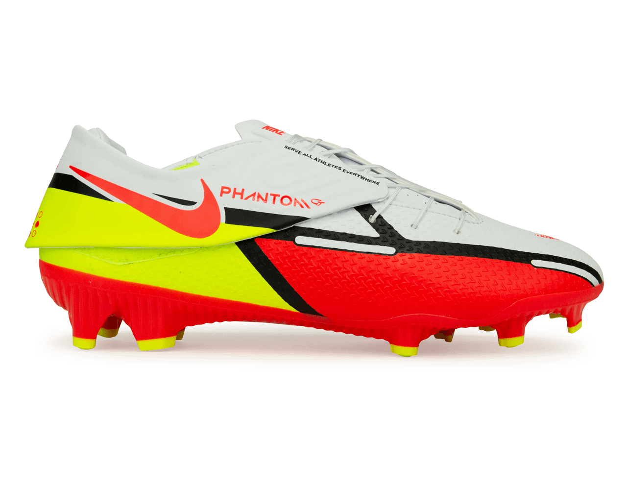 Nike Men's Phantom GT2 Academy Flyease FG/MG White/Crimson Front