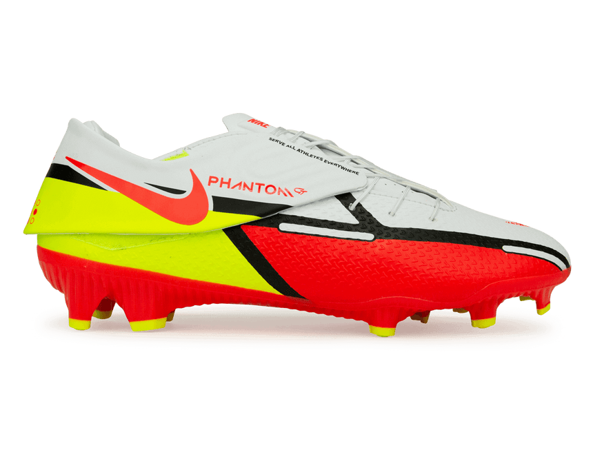 Nike Men's Phantom GT2 Academy Flyease FG/MG White/Crimson Front