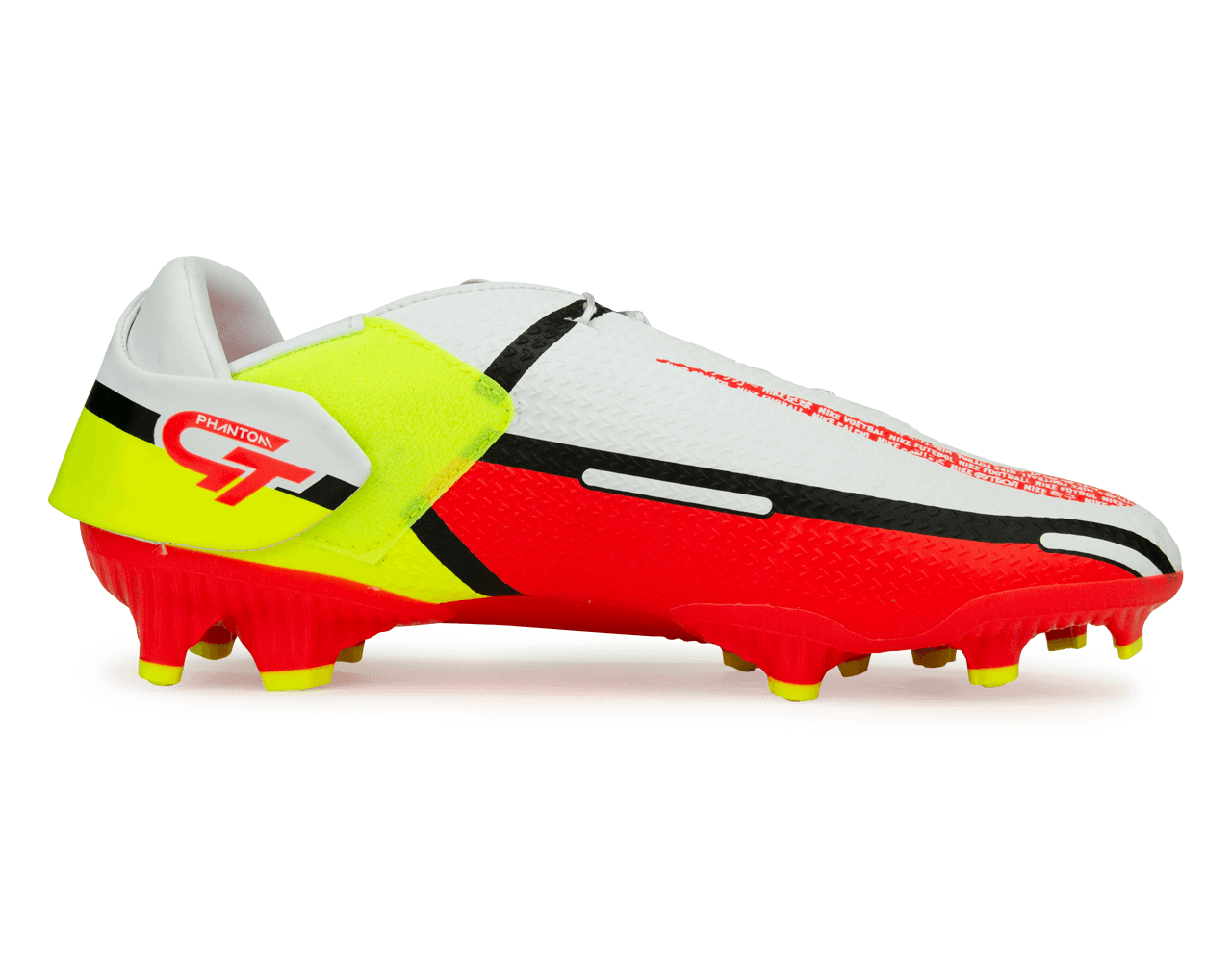 Nike Men's Phantom GT2 Academy Flyease FG/MG White/Crimson Side