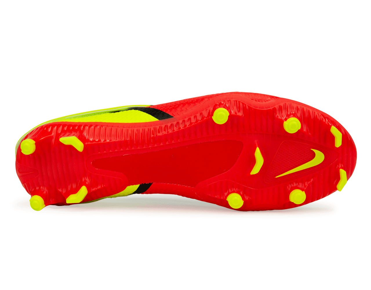 Nike Men's Phantom GT2 Academy Flyease FG/MG White/Crimson Soleplate