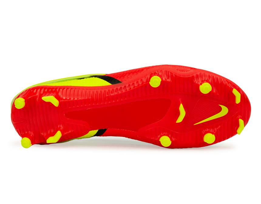 Nike Men's Phantom GT2 Academy Flyease FG/MG White/Crimson Soleplate