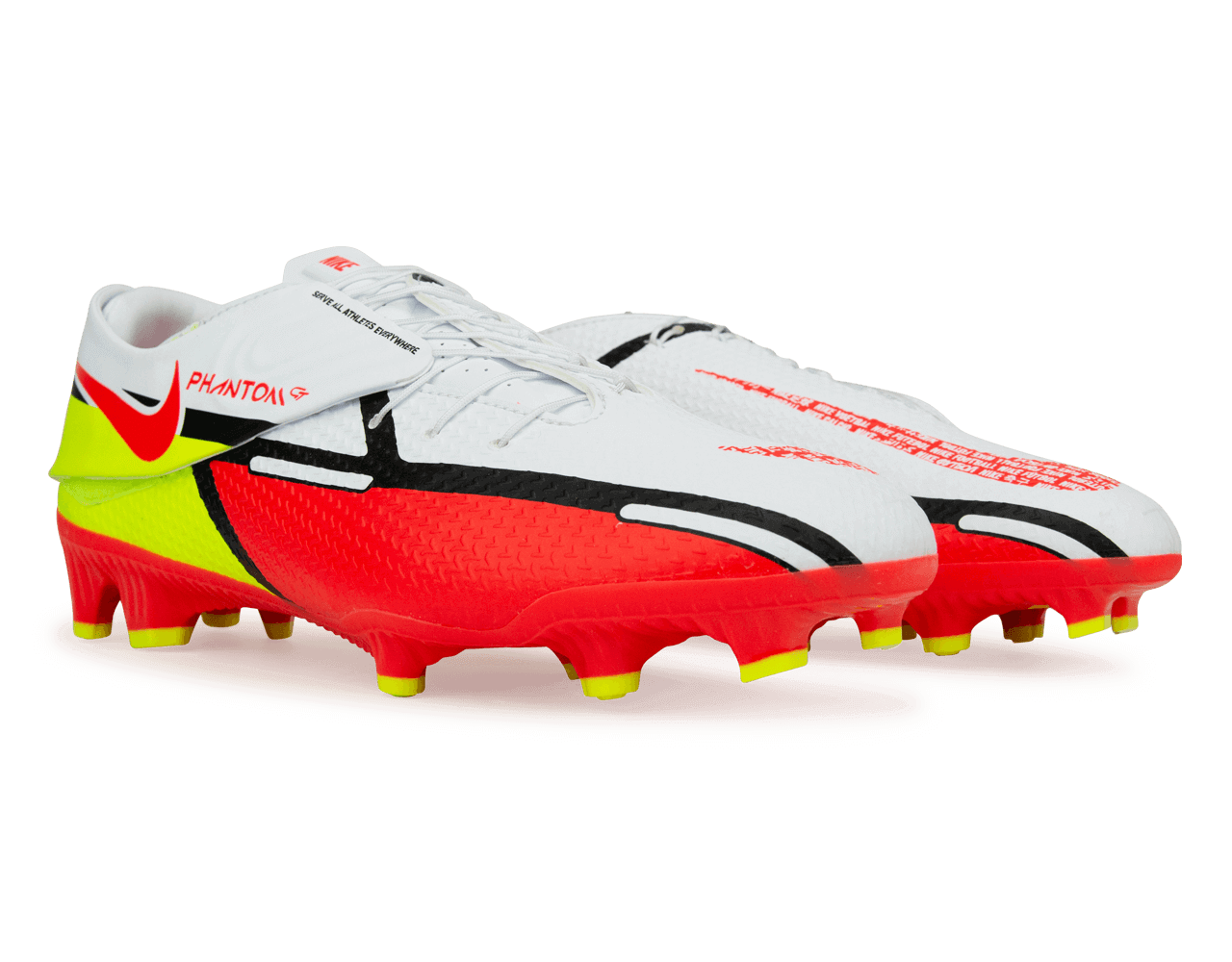 Nike Men's Phantom GT2 Academy Flyease FG/MG White/Crimson Together