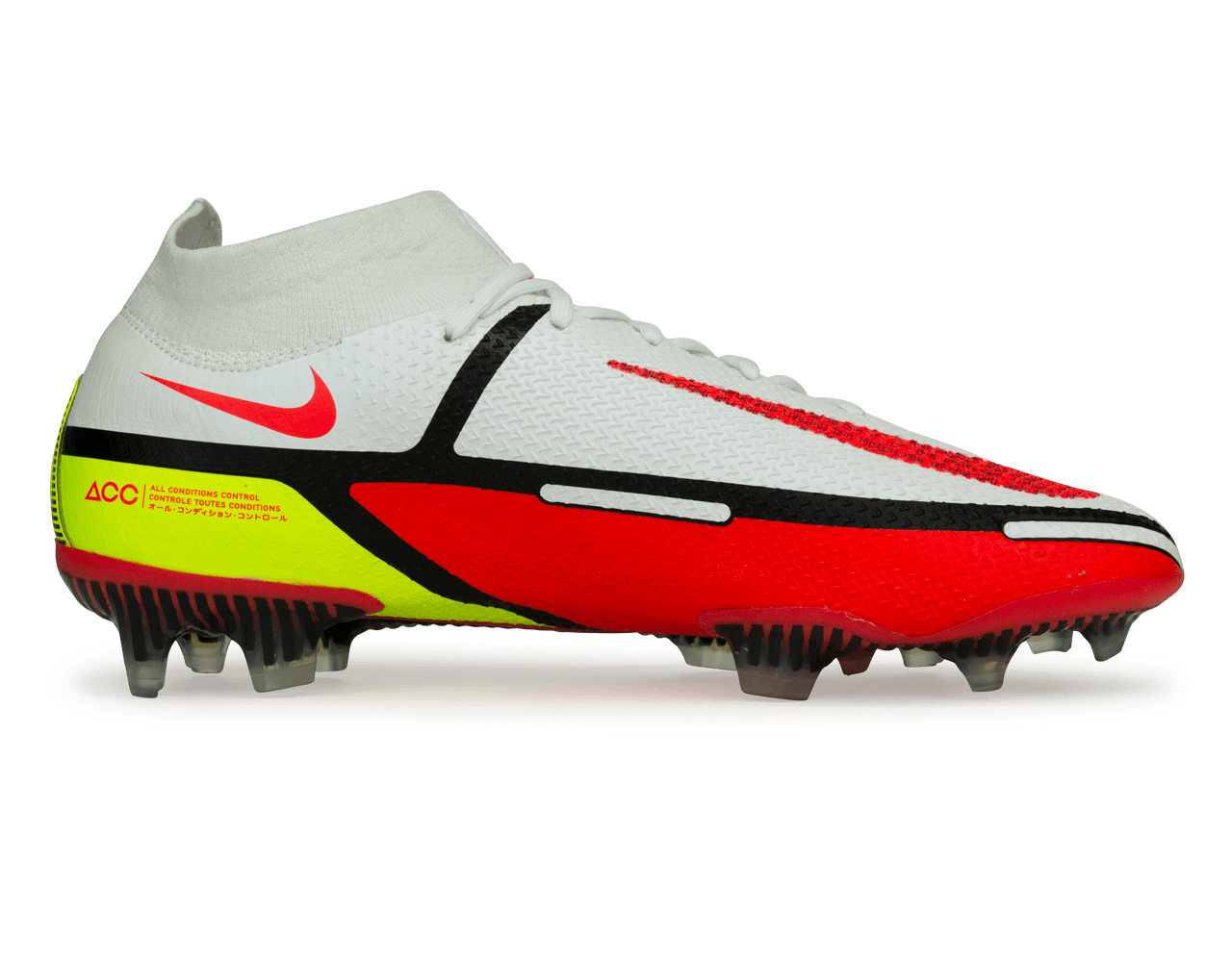 Nike Men's Phantom GT2 DF Elite FG White/Bright Crimson Side