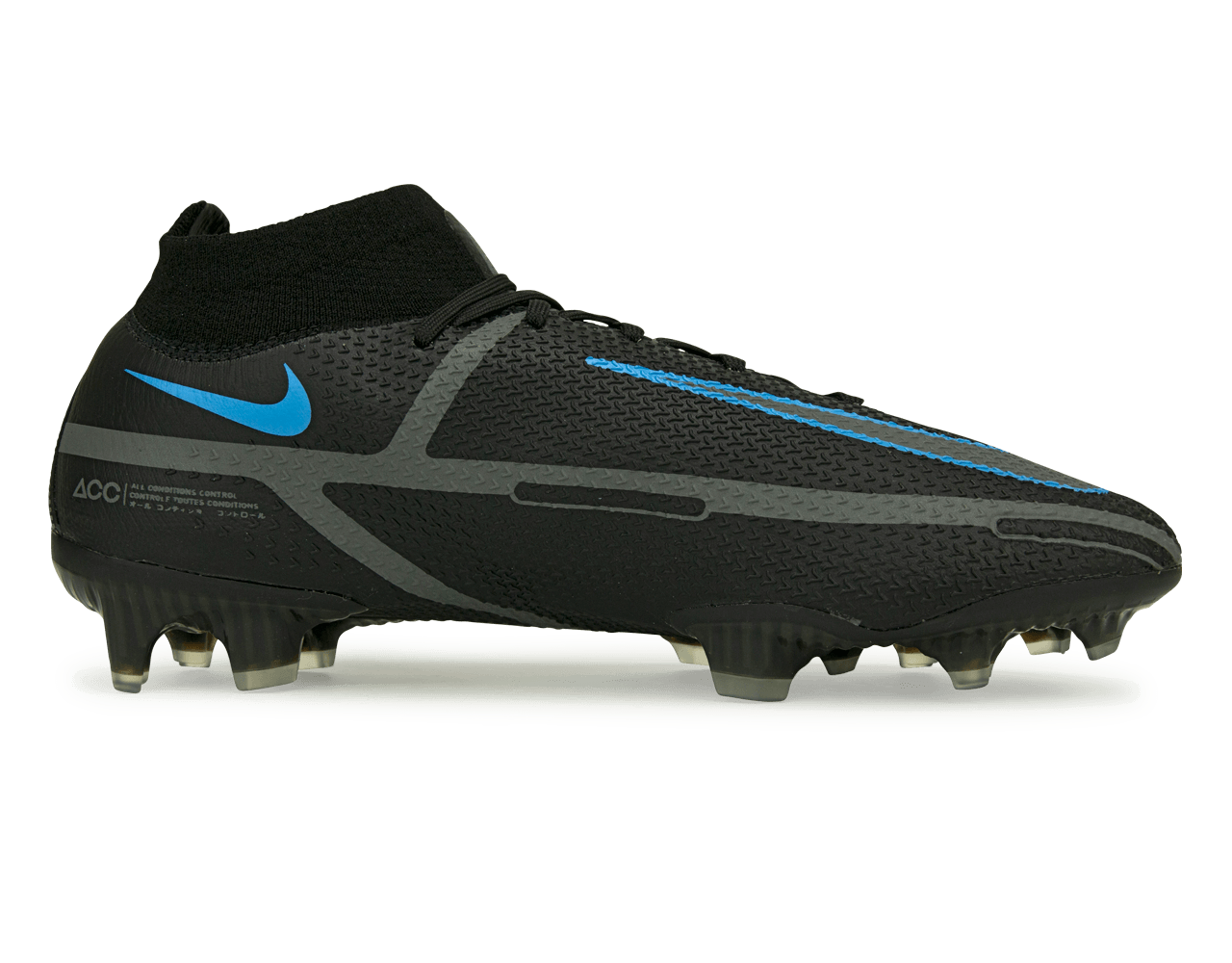 Nike Men's Phantom GT2 Elite DF FG Black/Blue Side