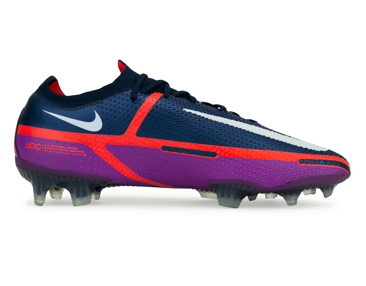 Nike Men's Phantom GT2 Elite FG Navy/White Side