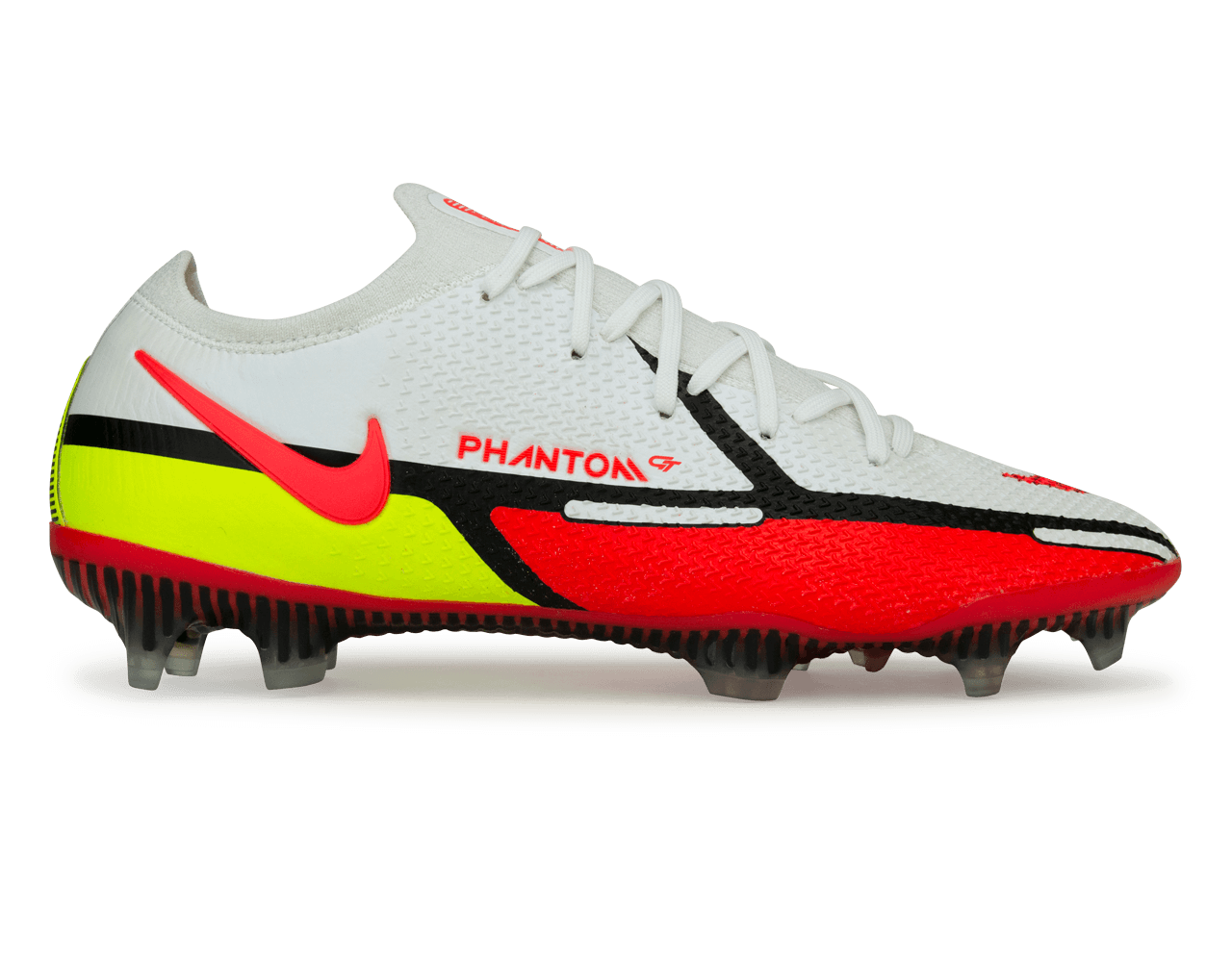 Nike Men's Phantom GT2 Elite FG White/Bright Crimson Front