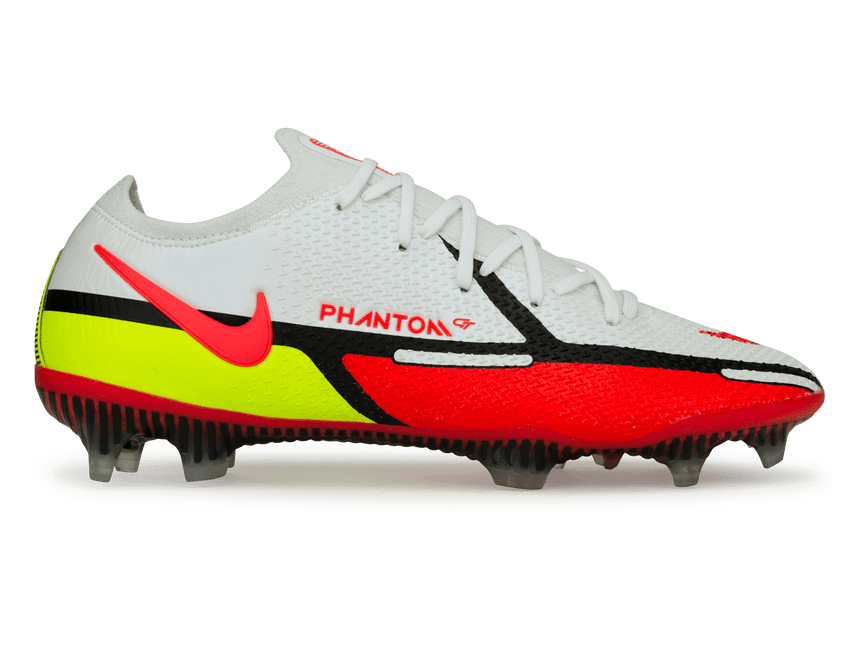 Nike Men's Phantom GT2 Elite FG White/Bright Crimson Front
