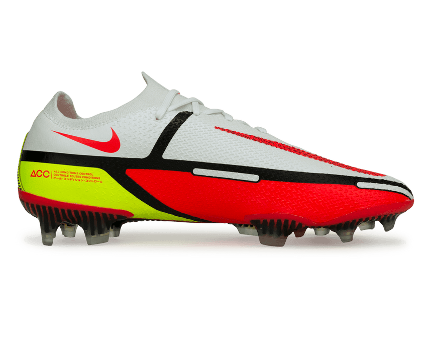 Nike Men's Phantom GT2 Elite FG White/Bright Crimson Side