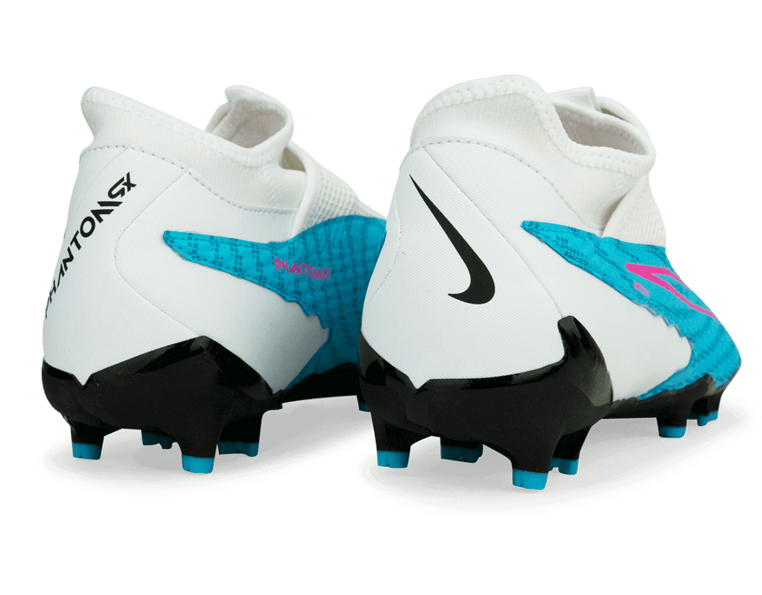 Nike Men's Phantom GX Academy DF FG/MG Baltic Blue/Pink Blast Rear