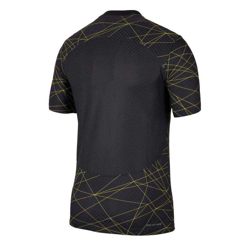Nike Men's PSG 2022/23 Dri-FIT Fourth Jersey Black/Yellow Back