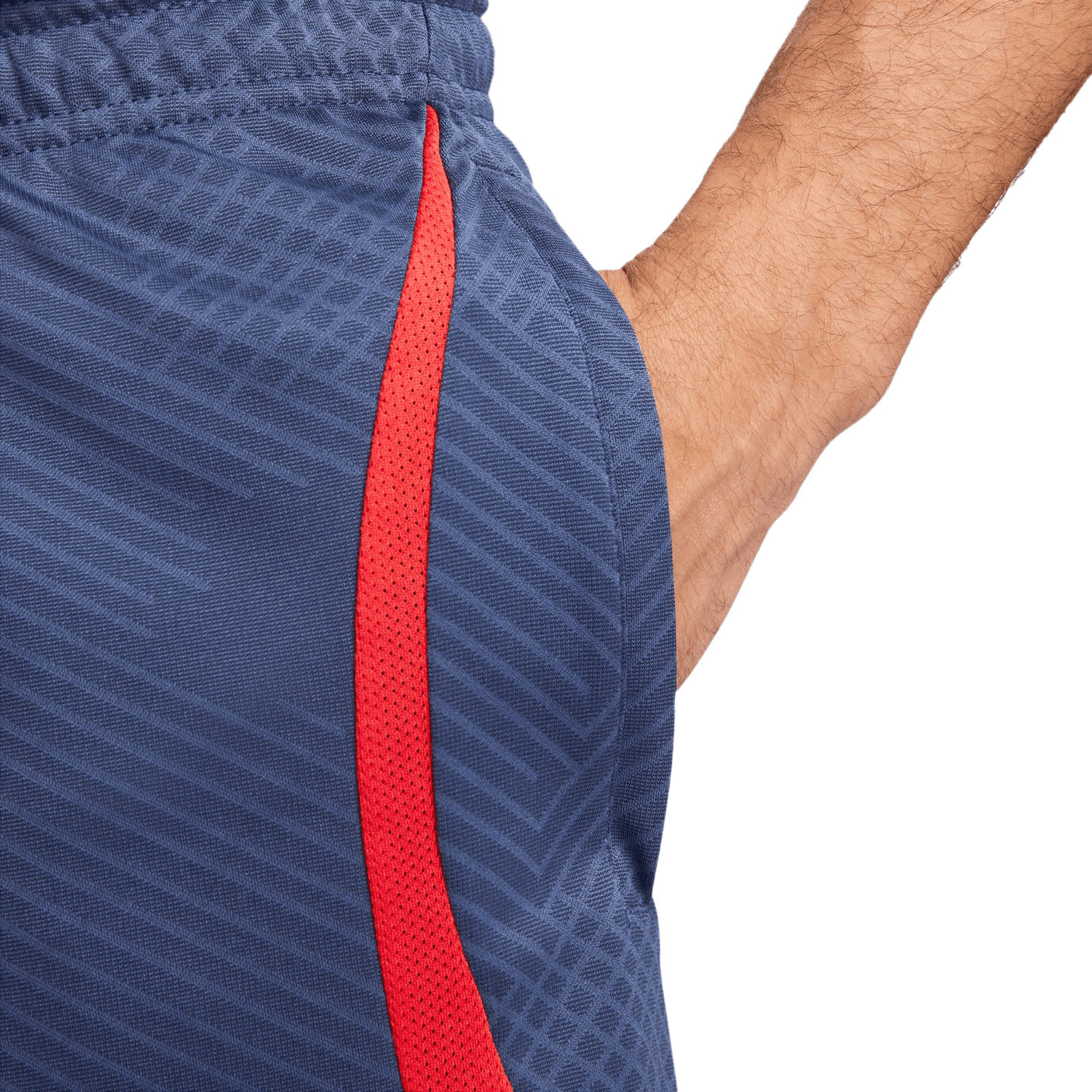 Nike Men's PSG 2022 Strike Shorts Navy/Red Side