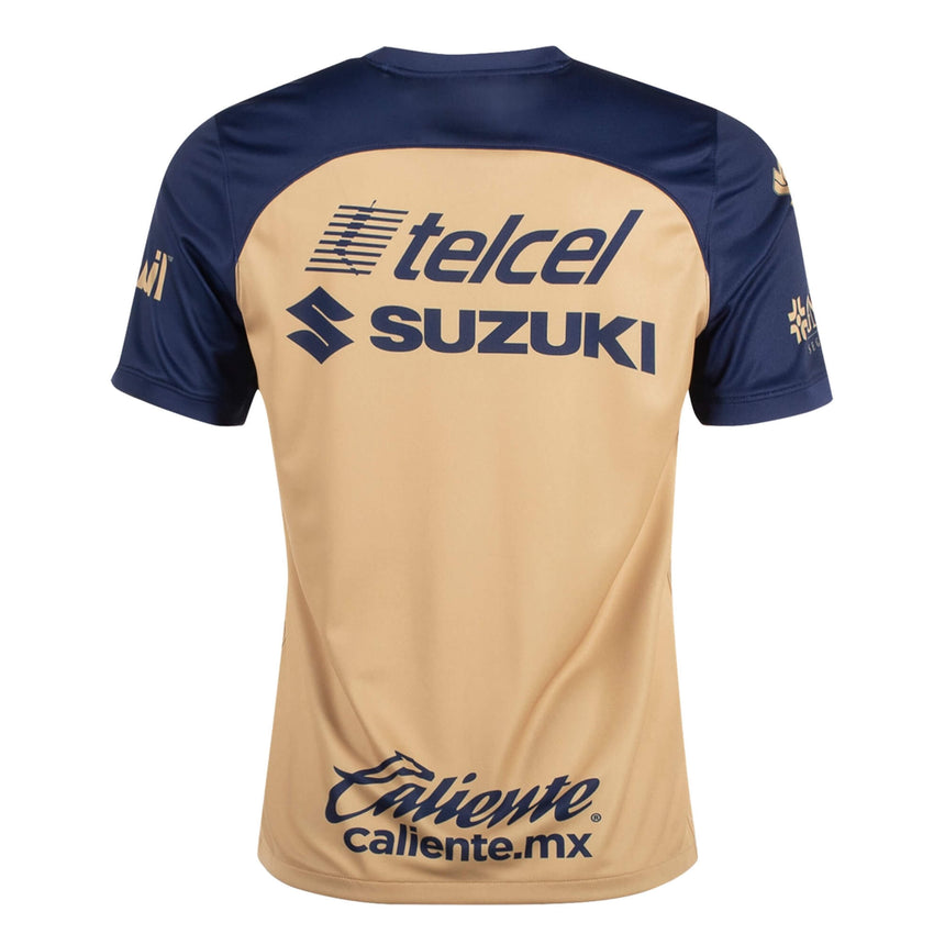 Nike Men's Pumas UNAM Away Jersey 2022/23 Truly Gold/Obsidian Back