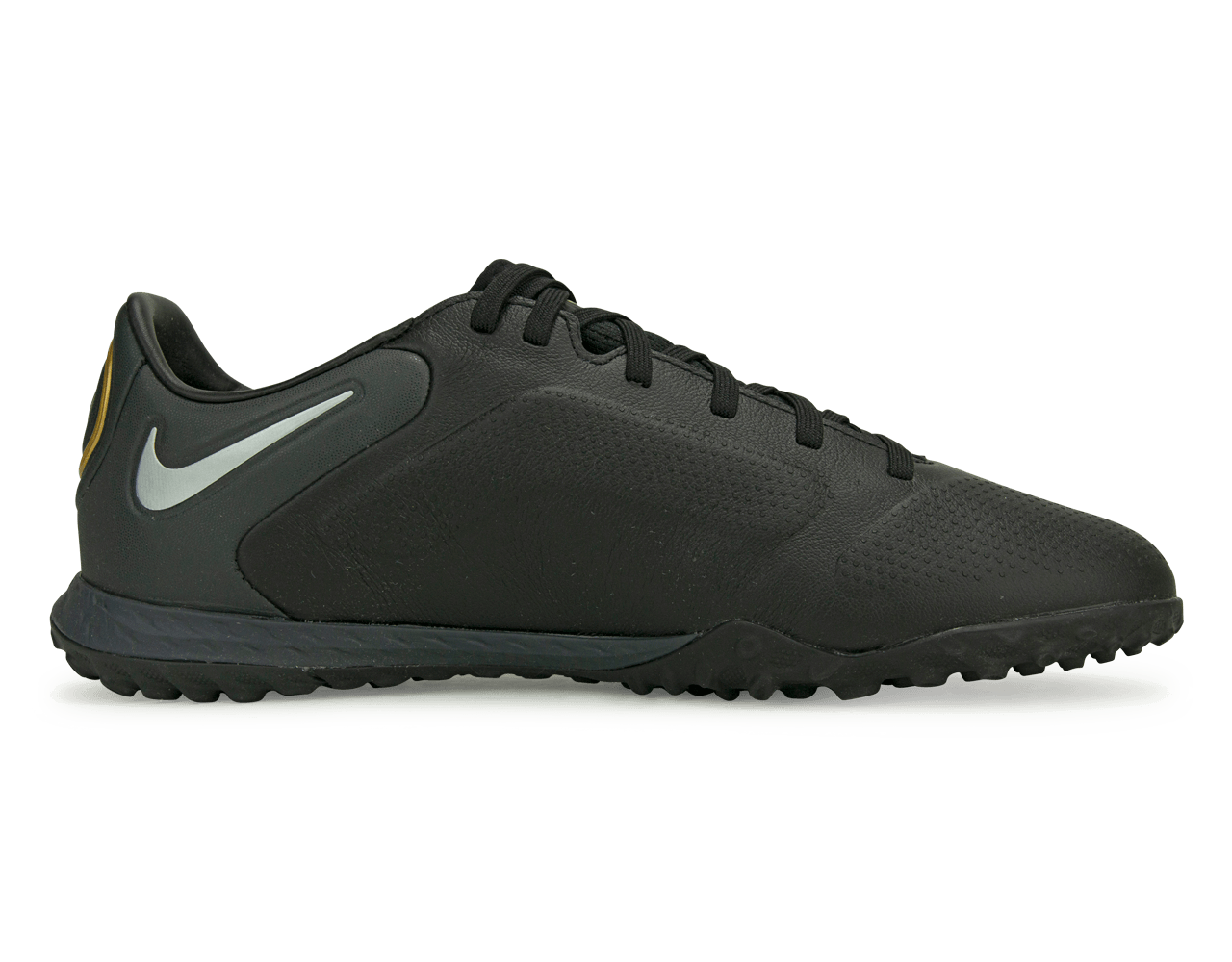 Nike Men's React Tiempo Legend 9 Pro TF Black/Gold Side