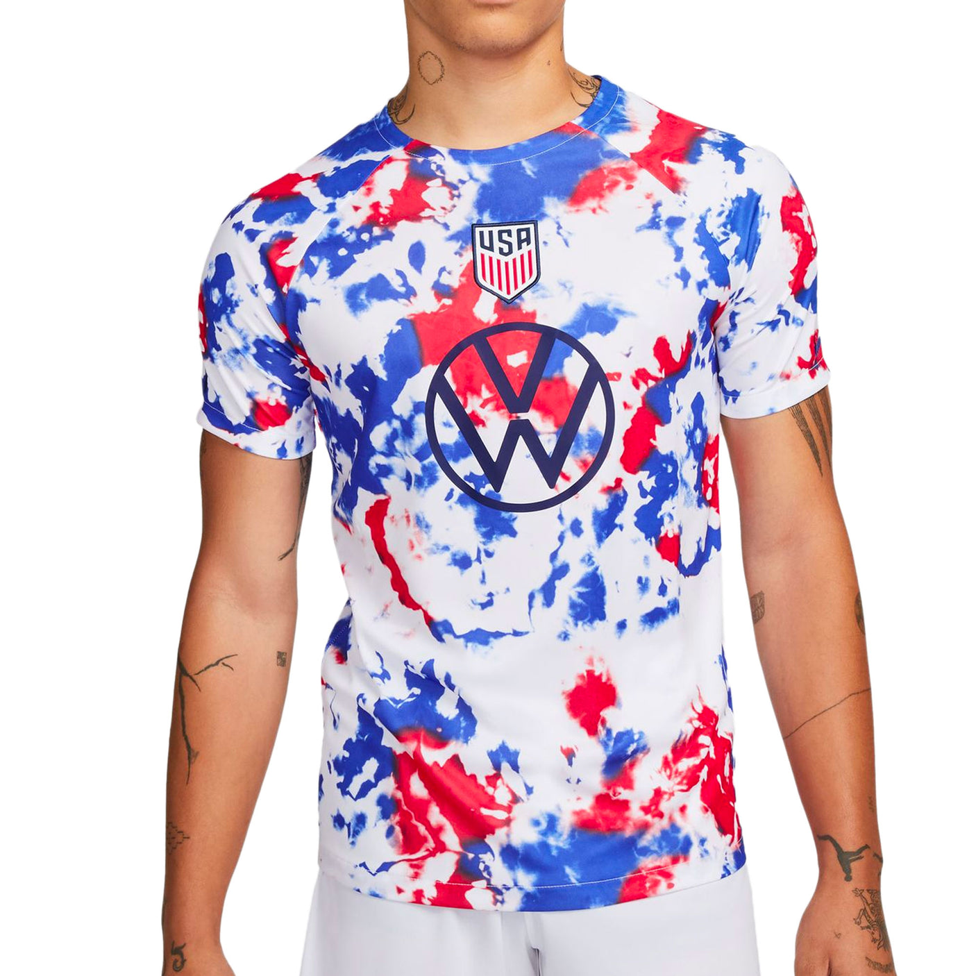 Nike Men's USA 2022/23 Pre Match Jersey White/Loyal Blue Front