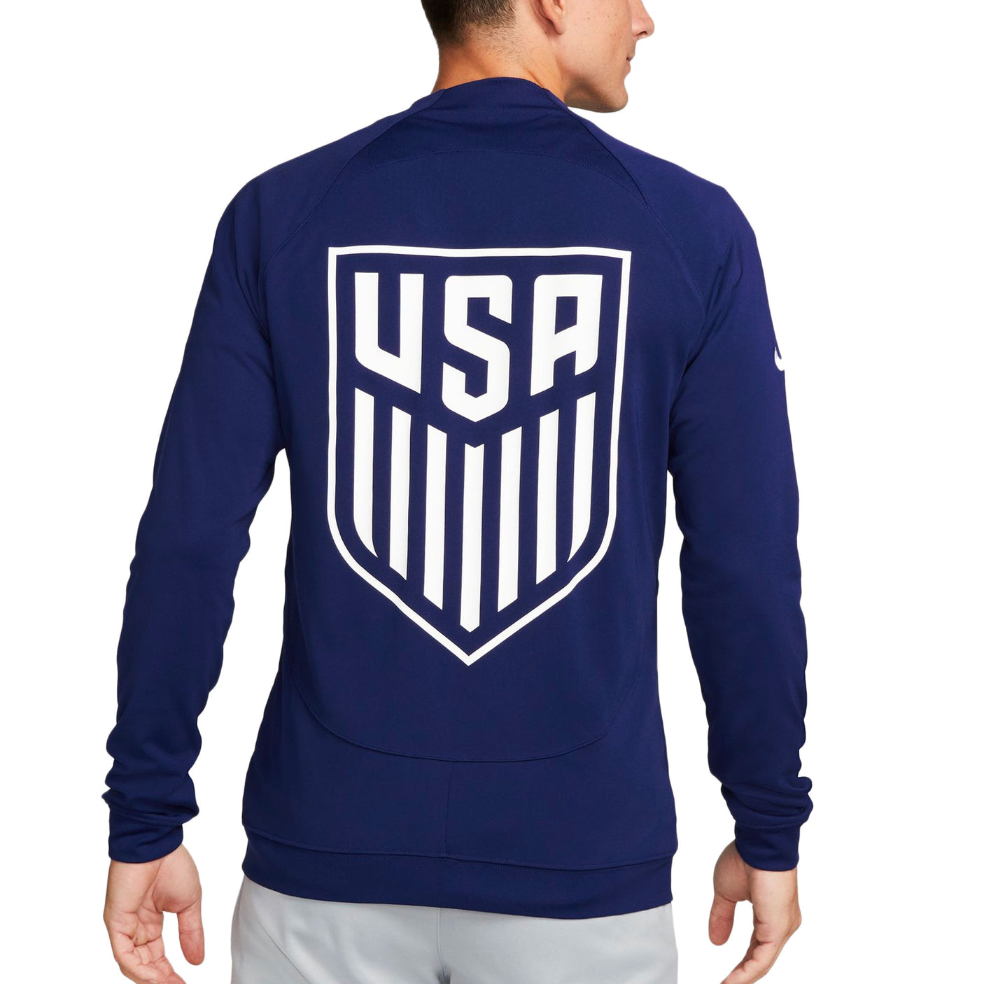 Nike Men's USA Academy Pro Jacket Loyal Blue/White Back