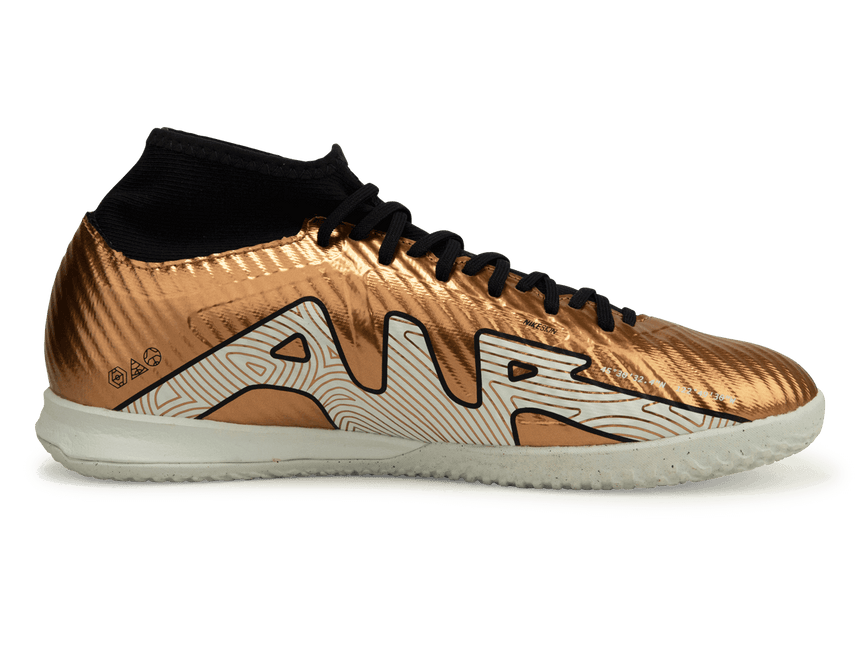 Nike Men's Zoom Mercurial Superfly 9 Academy IC Metallic Copper Side