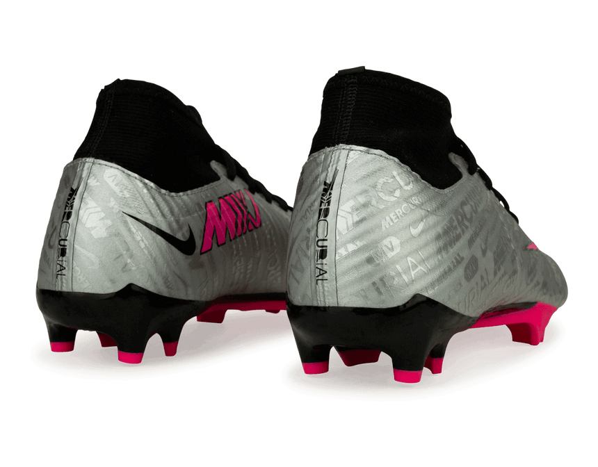 Nike Men's Zoom Mercurial Superfly 9 Academy XXV FG Silver/Black Rear