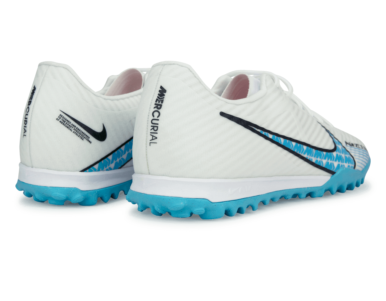 Nike Men's Zoom Mercurial Vapor 15 Academy TF White/Pink Blast Rear