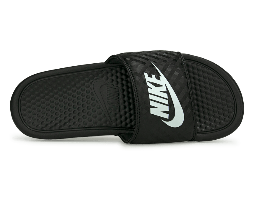 Nike Women's Benassi JDI Sandal Black/White Soleplate