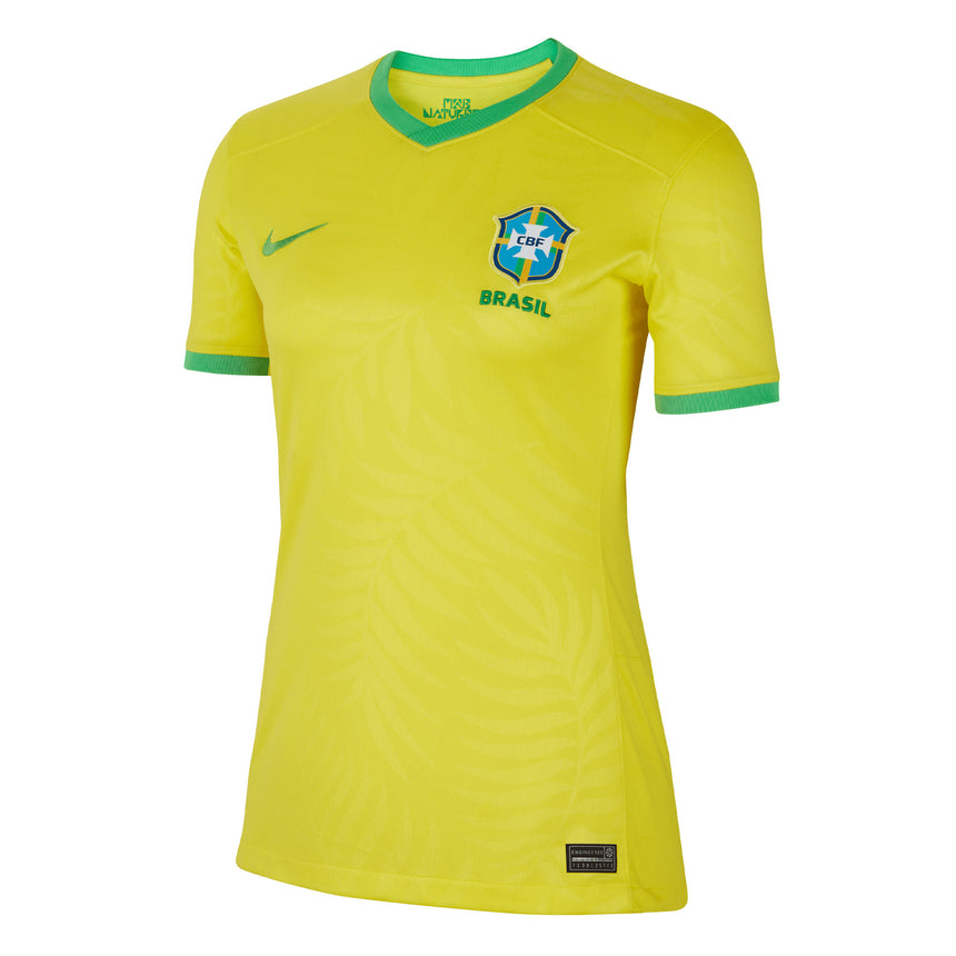Nike Women's Brazil 2023/24 Home Jersey Yellow/Green Front
