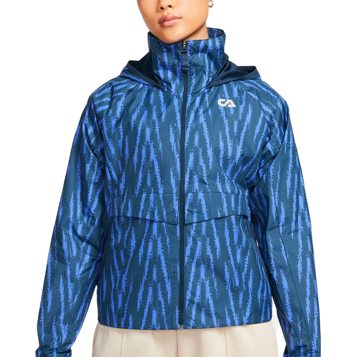 Nike Women's Club America AWF Jacket Armory Navy/Lemon Chiffon Front