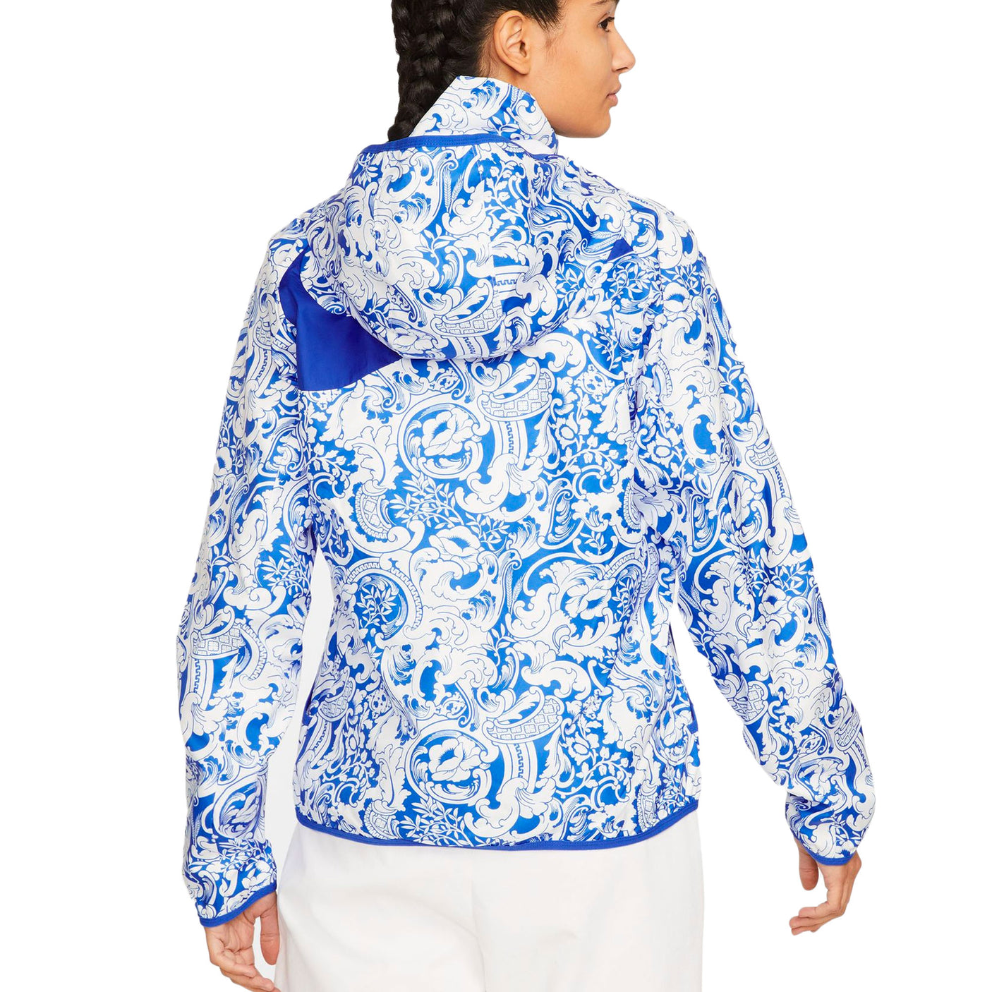 Nike Women's France Jacket White/ Hyper Cobalt Back