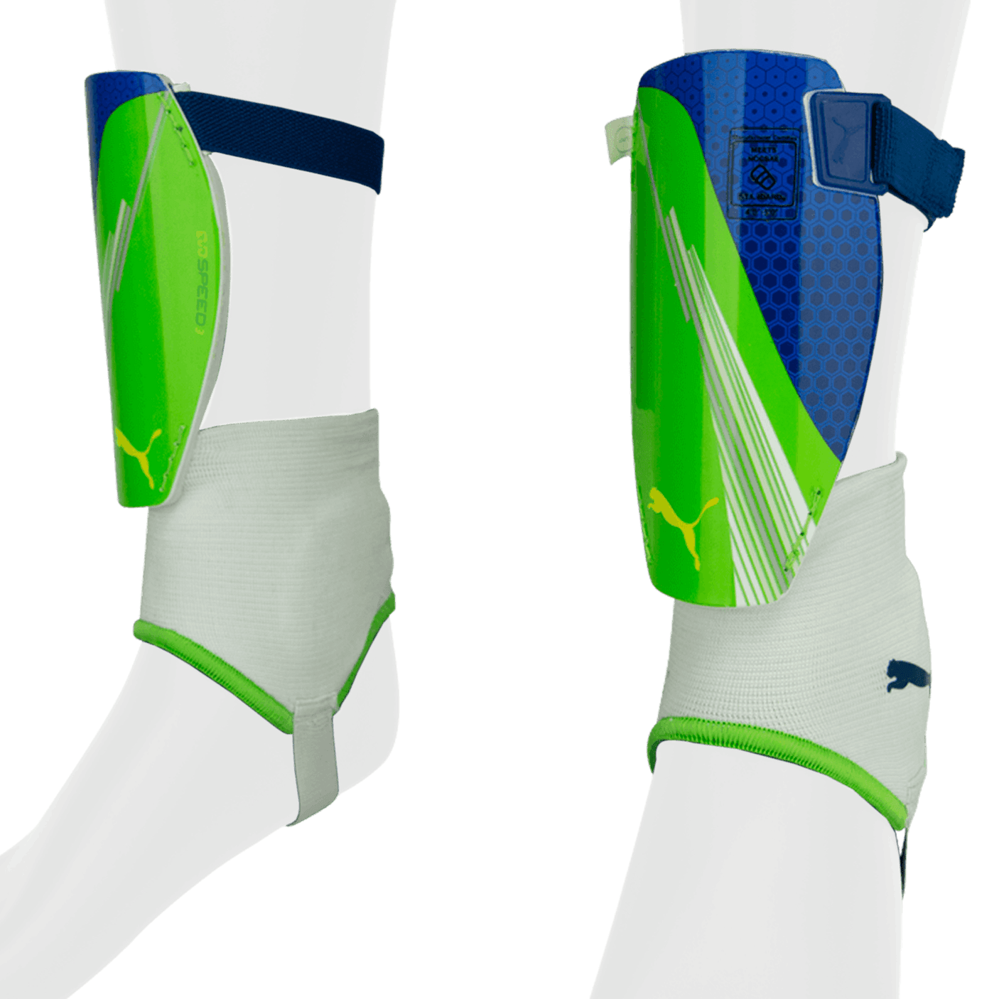 PUMA EvoSpeed 3 Shin Guards Lime/Blue