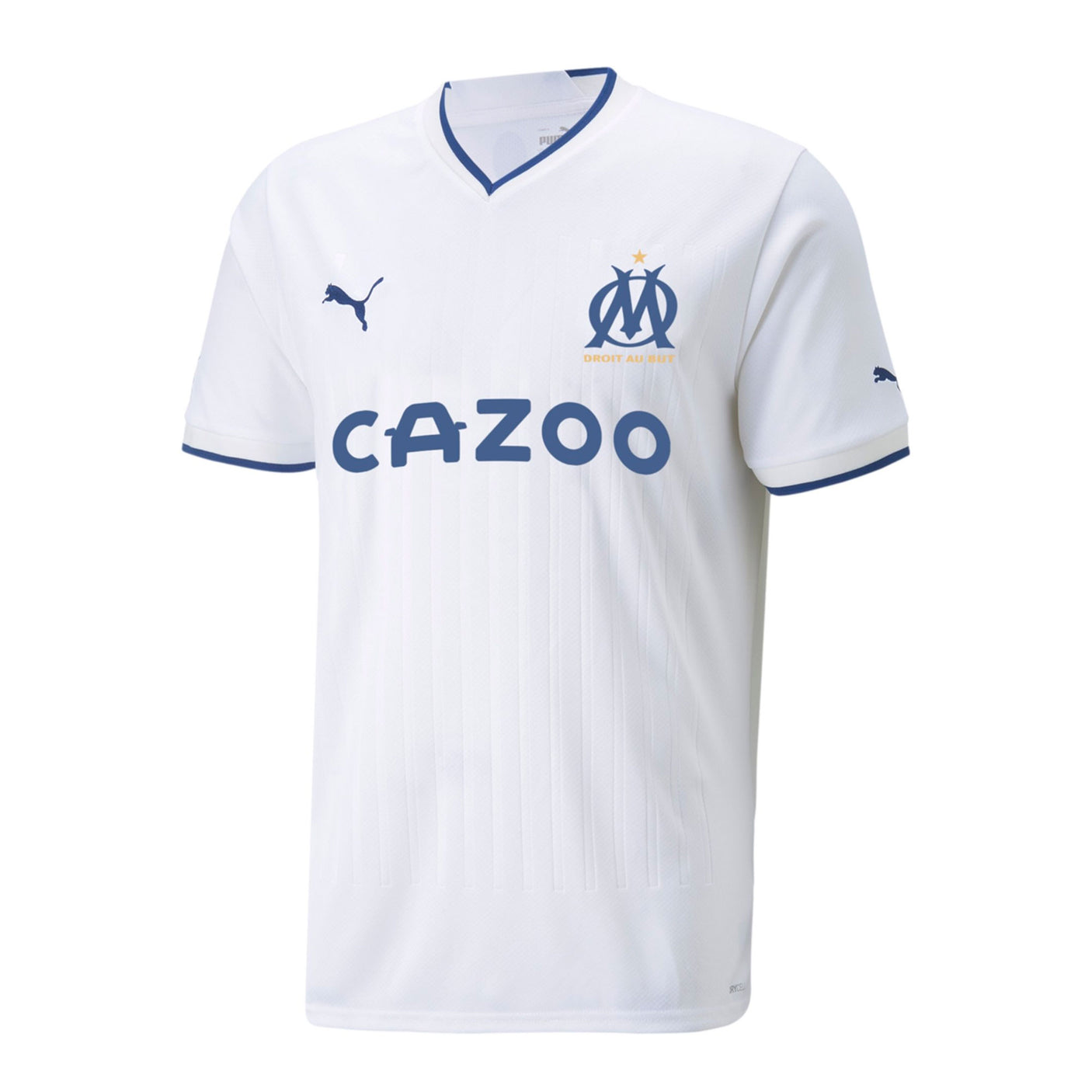 PUMA Men's 2022/23 Marseille Home Jersey White/Royal Blue Front