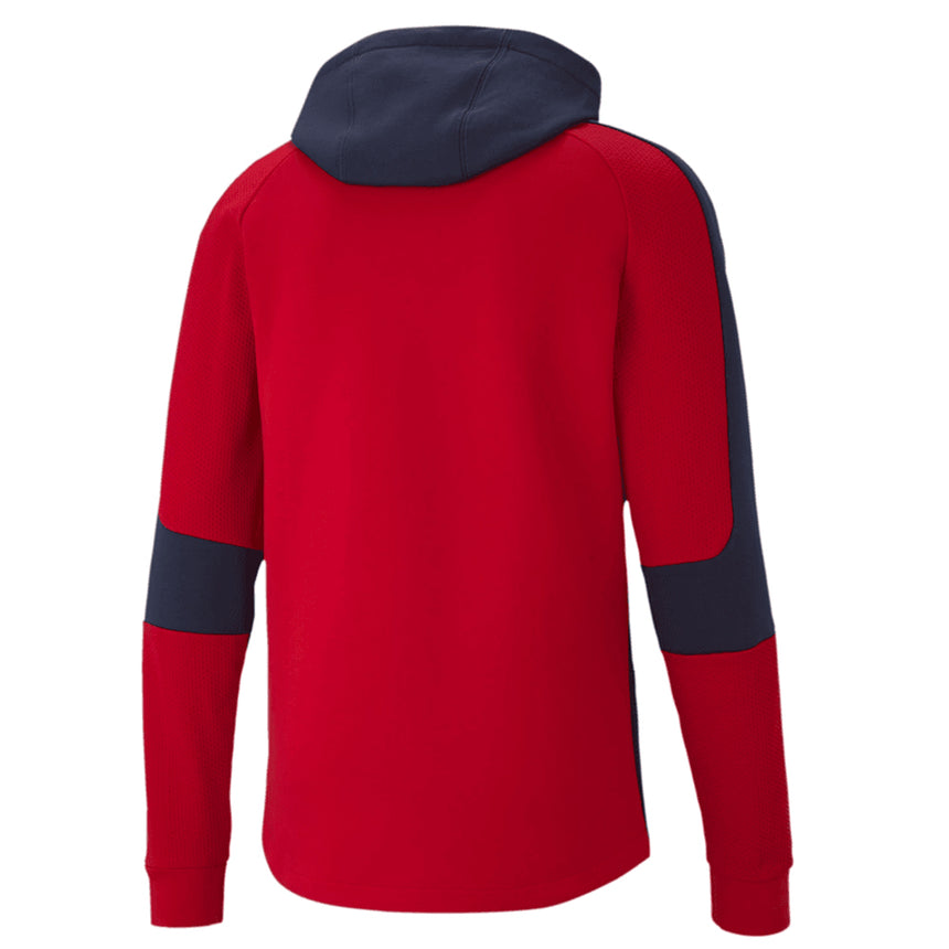 PUMA Men's Chivas de Guadalajara Evostripe Hoodie Red/Pea Coat Back View