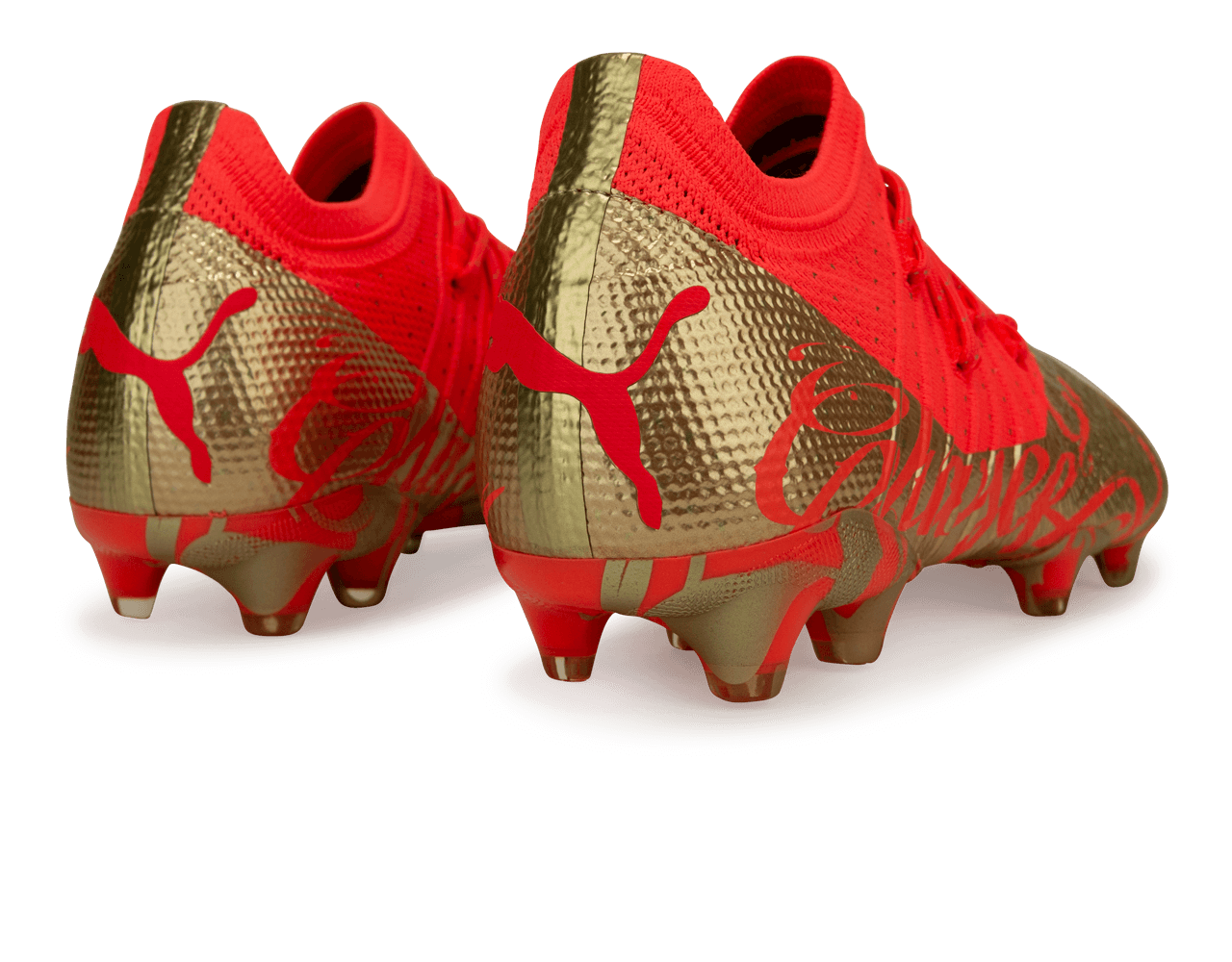 PUMA Men's Future 1.4 Neymar Jr FG/AG Fiery Coral/Gold Rear